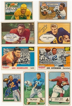 1950s Bowman & Topps Football Card Collection (61) with (25) Signed Examples (JSA)